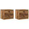 Nachtkastjes 50X40X43.5 Cm Bewerkt Hout Kleurig