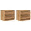 Nachtkastjes 50X40X43.5 Cm Bewerkt Hout Artisanaal Eiken