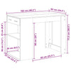 Bureau Met Lade En Plank 102X62X77,5 Cm Bewerkt Hout