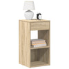Nachtkastjes Met Lade 35X34X66,5 Cm Eikenkleurig