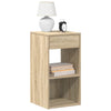 Nachtkastjes Met Lade 35X34X66,5 Cm Eikenkleurig