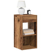 Nachtkastjes Met Lade 35X34X66,5 Cm Eikenkleurig