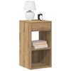 Nachtkastjes Met Lade 35X34X66,5 Cm Eikenkleurig