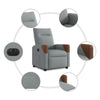 Fauteuil Stof Lichtgrijs