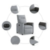 Fauteuil Stof Lichtgrijs