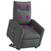 Sta-Op-Massagestoel Stof Donkergrijs