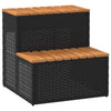 Hottub-Opstap 50X50X50,5Cm Poly Rattan&Massief Acaciahout