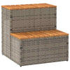 Hottub-Opstap 50X50X50,5Cm Poly Rattan&Massief Acaciahout