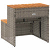 Hottub-Opstap 50X50X50,5Cm Poly Rattan&Massief Acaciahout