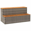 Hottub-Opstap 50X50X50,5Cm Poly Rattan&Massief Acaciahout
