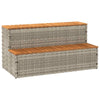 Hottub-Opstap 50X50X50,5Cm Poly Rattan&Massief Acaciahout