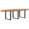 Eettafel Ovaal Massief Eikenhout Lichtbruin
