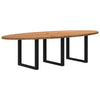 Eettafel Ovaal Massief Eikenhout Lichtbruin
