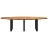 Eettafel Ovaal Massief Eikenhout Lichtbruin