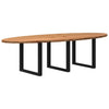 Eettafel Ovaal Massief Eikenhout Lichtbruin