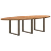 Eettafel Ovaal Massief Eikenhout Lichtbruin