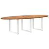 Eettafel Ovaal Massief Eikenhout Lichtbruin