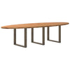 Eettafel Ovaal Massief Eikenhout Lichtbruin