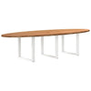 Eettafel Ovaal Massief Eikenhout Lichtbruin