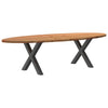 Eettafel Ovaal Massief Eikenhout Lichtbruin