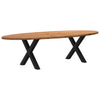 Eettafel Ovaal Massief Eikenhout Lichtbruin