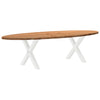 Eettafel Ovaal Massief Eikenhout Lichtbruin