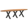 Eettafel Ovaal Massief Eikenhout Lichtbruin