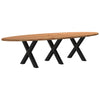 Eettafel Ovaal Massief Eikenhout Lichtbruin