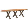 Eettafel Ovaal Massief Eikenhout Lichtbruin