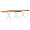 Eettafel Ovaal Massief Eikenhout Lichtbruin