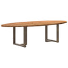 Eettafel Ovaal Massief Eikenhout Lichtbruin