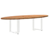 Eettafel Ovaal Massief Eikenhout Lichtbruin