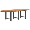 Eettafel Ovaal Massief Eikenhout Lichtbruin
