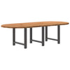 Eettafel Ovaal Massief Eikenhout Lichtbruin
