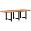 Eettafel Ovaal Massief Eikenhout Lichtbruin