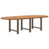 Eettafel Ovaal Massief Eikenhout Lichtbruin