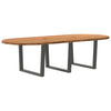Eettafel Ovaal Massief Eikenhout Lichtbruin