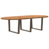 Eettafel Ovaal Massief Eikenhout Lichtbruin