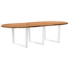 Eettafel Ovaal Massief Eikenhout Lichtbruin