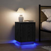 Nachtkastje Met Led-Verlichting 38X34X50 Cm Bruin Eiken