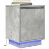 Nachtkastje Met Led-Verlichting 38X34X50 Cm Bruin Eiken