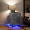 Nachtkastje Met Led-Verlichting 38X34X50 Cm Bruin Eiken