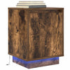 Nachtkastje Met Led-Verlichting 38X34X50 Cm Bruin Eiken