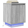 Nachtkastje Met Led-Verlichting 38X34X50 Cm Bruin Eiken