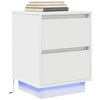 Nachtkastje Met Led-Verlichting 38X34X