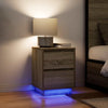 Nachtkastje Met Led-Verlichting 38X34X
