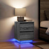 Nachtkastje Met Led-Verlichting 38X34X