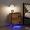 Nachtkastje Met Led-Verlichting 38X34X
