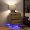 Nachtkastje Met Led-Verlichting 38X34X