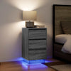Nachtkastje Met Led-Verlichting 38X34X